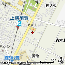 愛知県西尾市吉良町上横須賀（綿打）周辺の地図