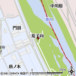 愛知県豊川市二葉町荒子向周辺の地図