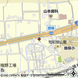 兵庫県たつの市揖保町西構周辺の地図