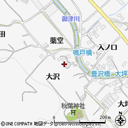 愛知県豊川市御津町豊沢薬堂28周辺の地図