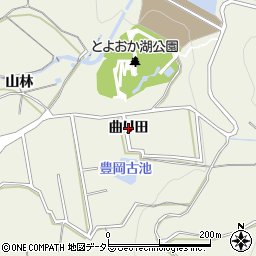 愛知県蒲郡市豊岡町（曲り田）周辺の地図