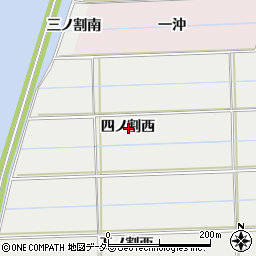 愛知県西尾市中根町四ノ割西周辺の地図
