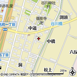 愛知県豊川市谷川町周辺の地図