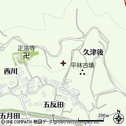愛知県蒲郡市相楽町平林周辺の地図
