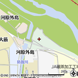 京都府京田辺市東外島周辺の地図