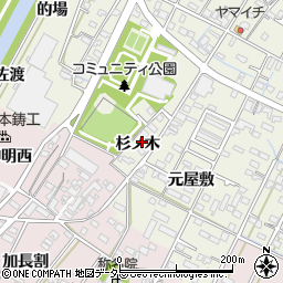愛知県西尾市吉良町上横須賀杉ノ木36周辺の地図