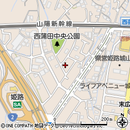 兵庫県姫路市広畑区西蒲田1626周辺の地図