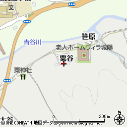 京都府城陽市市辺粟谷周辺の地図