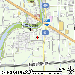 兵庫県揖保郡太子町太田周辺の地図