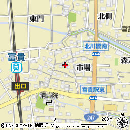 愛知県知多郡武豊町冨貴市場61周辺の地図
