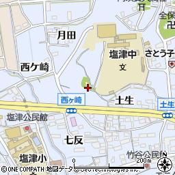愛知県蒲郡市竹谷町月田4周辺の地図