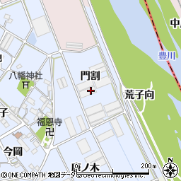 愛知県豊川市二葉町門割周辺の地図