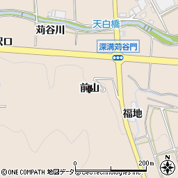 愛知県幸田町（額田郡）深溝（前山）周辺の地図
