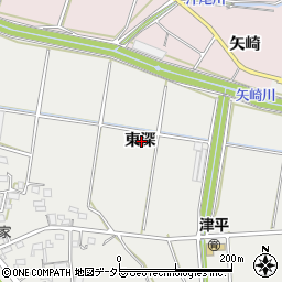 愛知県西尾市吉良町津平東深周辺の地図