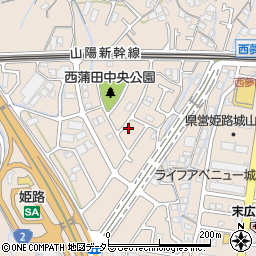 兵庫県姫路市広畑区西蒲田1627周辺の地図