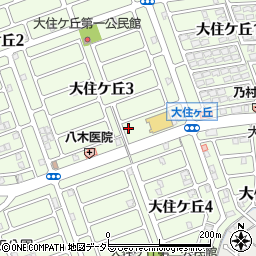 京都府京田辺市大住ケ丘周辺の地図