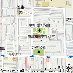 大阪府高槻市芝生町2丁目32周辺の地図