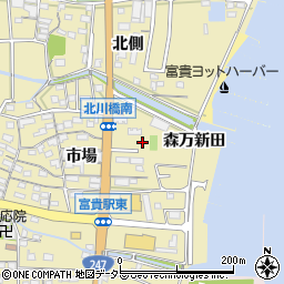 愛知県知多郡武豊町冨貴市場4周辺の地図