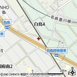 愛知県豊川市白鳥町米田18周辺の地図