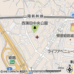 兵庫県姫路市広畑区西蒲田1633周辺の地図