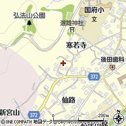 愛知県豊川市国府町周辺の地図