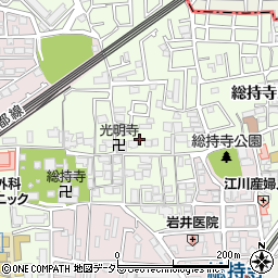 大阪府茨木市総持寺周辺の地図