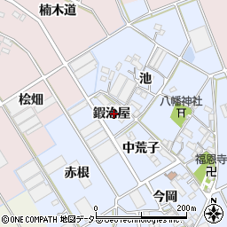 愛知県豊川市二葉町（鍜治屋）周辺の地図
