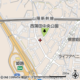 兵庫県姫路市広畑区西蒲田1660周辺の地図