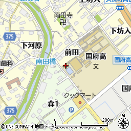 愛知県豊川市国府町前田9-5周辺の地図