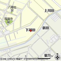 愛知県西尾市下道目記町下川田周辺の地図
