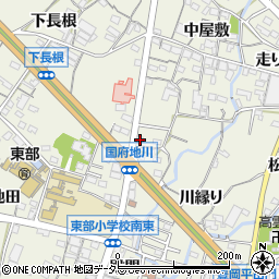 愛知県蒲郡市豊岡町国府地川58周辺の地図