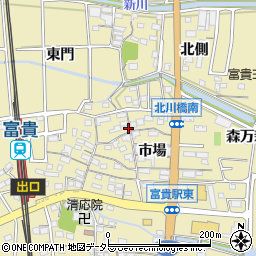 愛知県知多郡武豊町冨貴市場58周辺の地図
