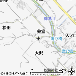 愛知県豊川市御津町豊沢薬堂104周辺の地図