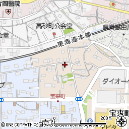 静岡県島田市宝来町2-10周辺の地図