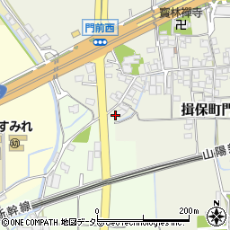 兵庫県たつの市揖保町門前154周辺の地図