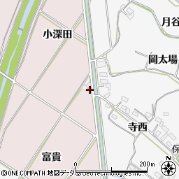 愛知県豊橋市石巻小野田町小深田周辺の地図