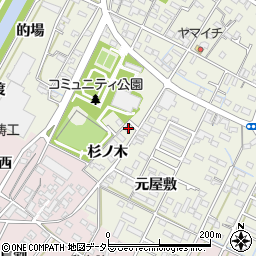 愛知県西尾市吉良町上横須賀杉ノ木82周辺の地図