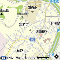 愛知県豊川市国府町向河原周辺の地図
