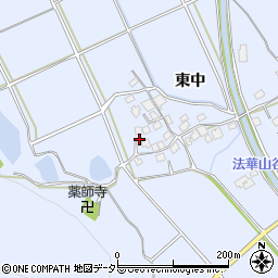 兵庫県加古川市志方町東中周辺の地図