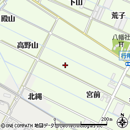 愛知県西尾市行用町宮西周辺の地図