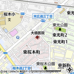 大橋医院周辺の地図