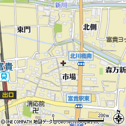 愛知県知多郡武豊町冨貴市場45周辺の地図