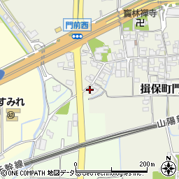兵庫県たつの市揖保町門前155周辺の地図