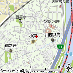兵庫県川西市小戸3丁目13周辺の地図