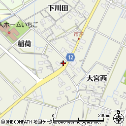 愛知県西尾市市子町稲荷25周辺の地図