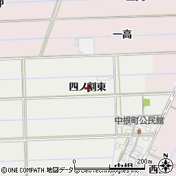 愛知県西尾市中根町四ノ割東周辺の地図