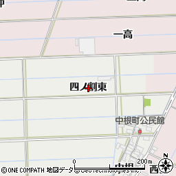 愛知県西尾市中根町（四ノ割東）周辺の地図