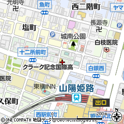 兵庫県姫路市十二所前町10周辺の地図