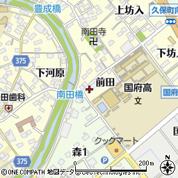 愛知県豊川市国府町前田10-2周辺の地図