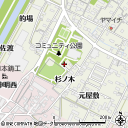 愛知県西尾市吉良町上横須賀杉ノ木23周辺の地図